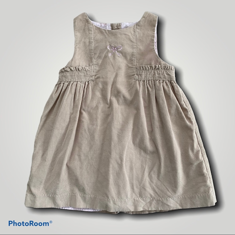 Jacadi tan corduroy Dress 24 months